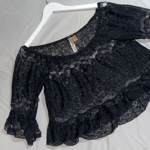 Eyeshadow Black Lace Blouse